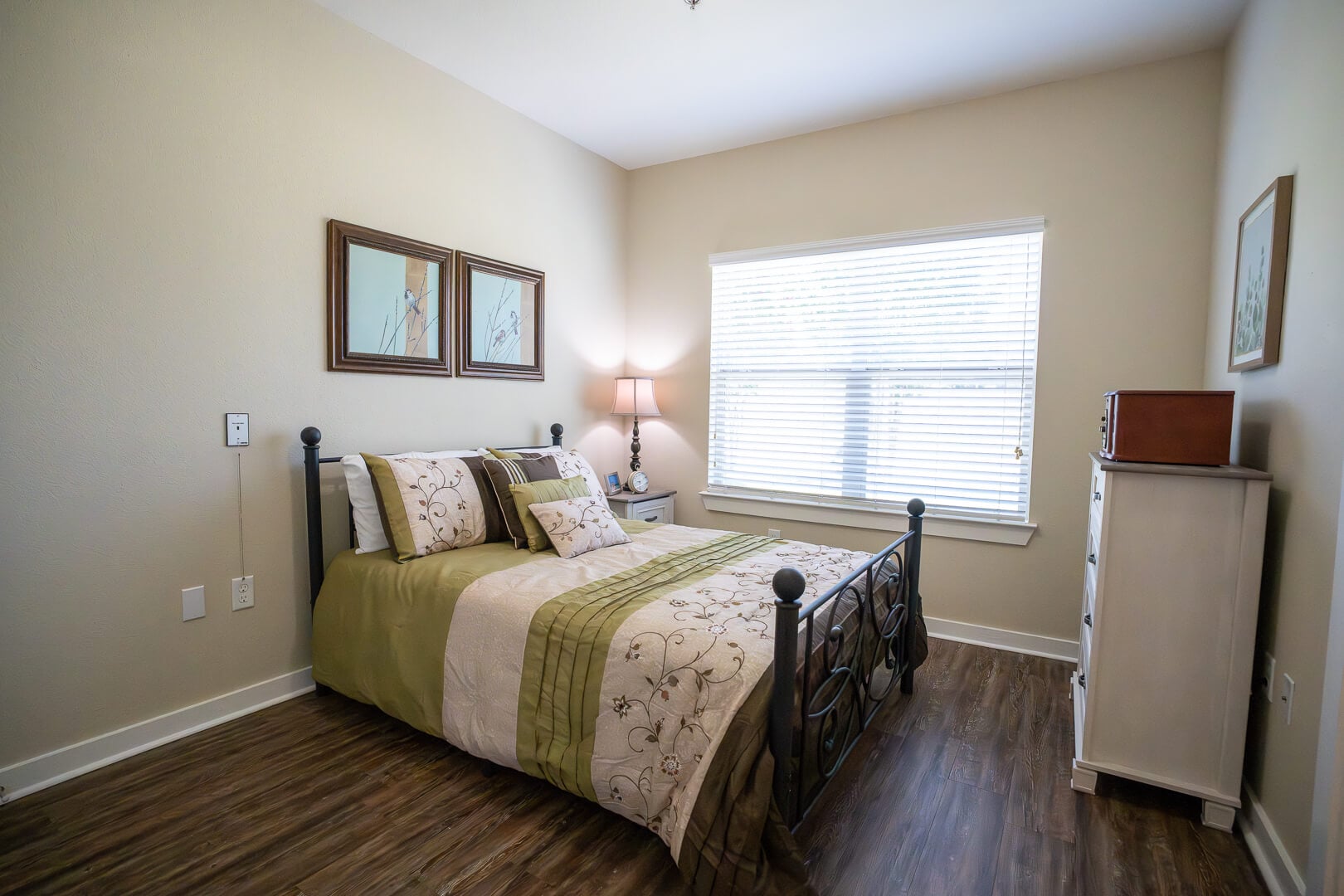 Comfortable Private Bedroom With Natural Light in Assisted Living Community